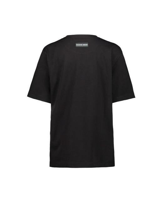 MARINE SERRE Black Organic Cotton T.Shirt