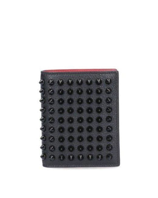 【国内発】新作 [2-5日着] 限定 C.Louboutin Paros WALLET Paros - Wallet - Grained calf leather and spikes - Black