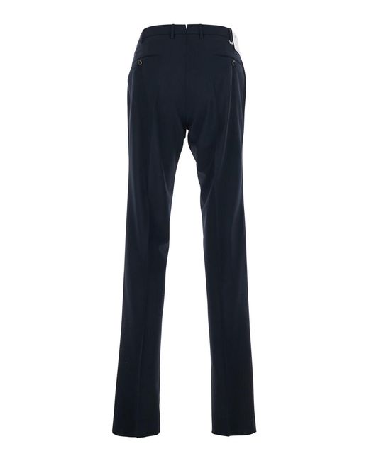 PT Torino Blue Slim Pants Covf1Sz00Cl1Ma270360 With Belt Loops And Welt Pockets On The Back for men