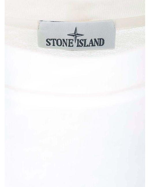 Stone Island White Felpa Classica for men