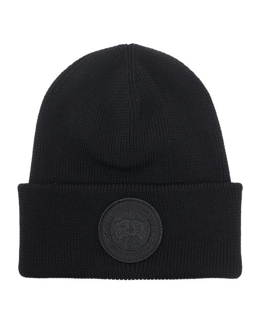 Canada Goose Black Logo Arctic Toque Hat for men