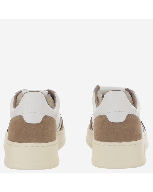 Autry Metallic Leather Sneakers Medalist Low Trainers