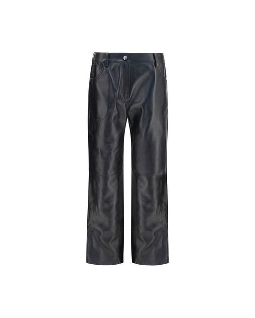 Magda Butrym Gray Leather Pants