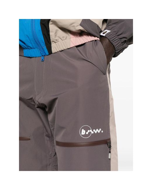 A Bathing Ape Gray Performance Track Pants-Neutrals Polyester for men