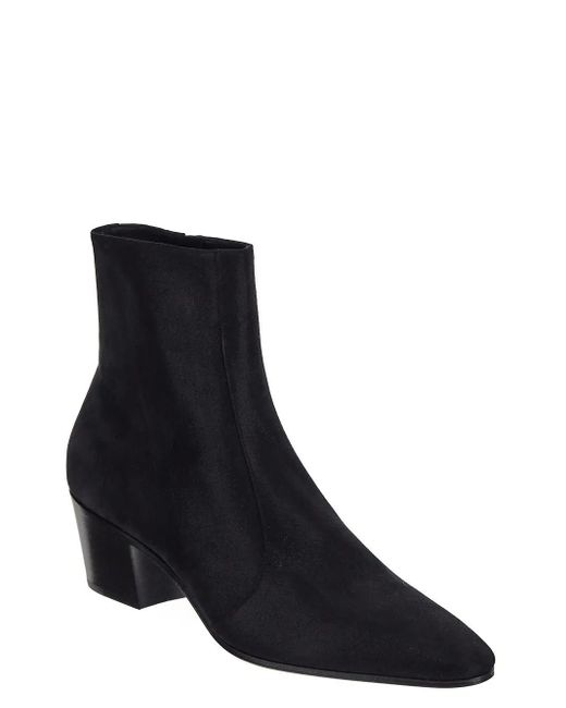 Saint Laurent Black Vassili Leather Boots for men