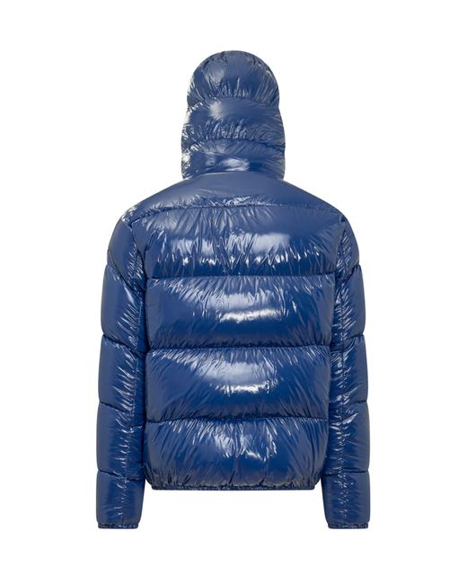 Herno Blue Down Jacket With Hood for men