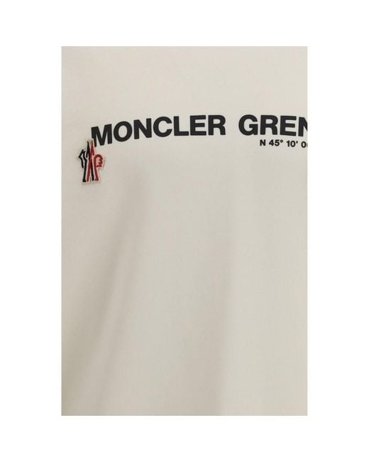 Moncler White Cotton Sweatshirt for men