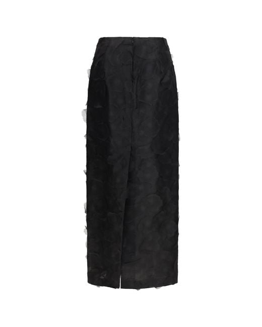 Max Mara Black Adepto Long Silk Skirt