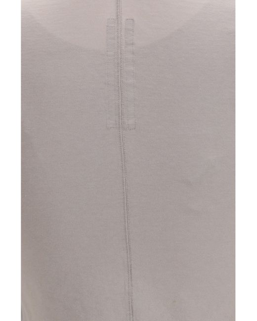 Rick Owens Gray Cotton Slim T-Shirt T-Shirts