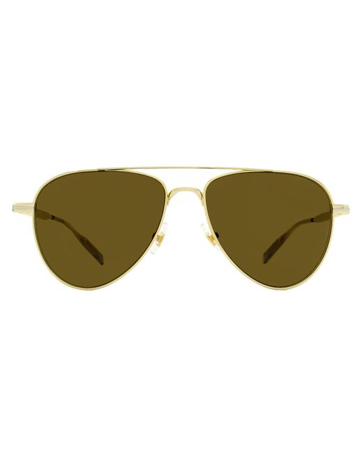 Montblanc Green Classic Pilot Sunglasses Mb0235S 003 57Mm Metal for men