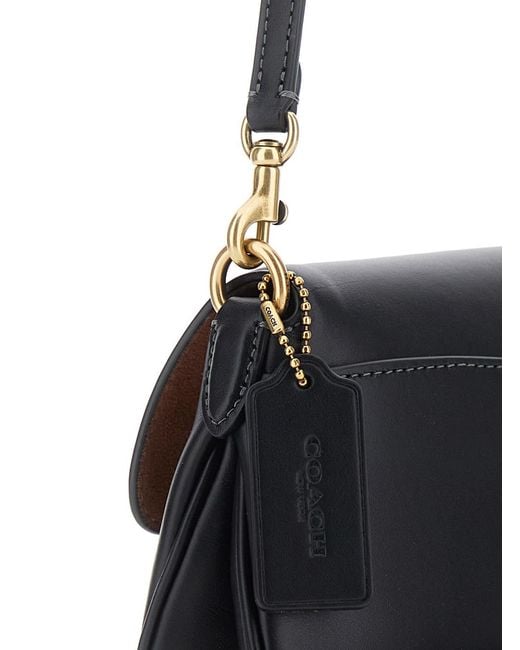 COACH Black Shoulder Bag Jet Leather Cow