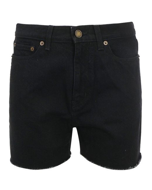 Saint Laurent Black Denim Shorts