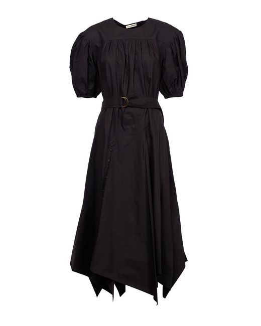 Ulla Johnson Cotton Arlenis Dress Gc Balloon Sleeve in Black - Save 1% | Lyst