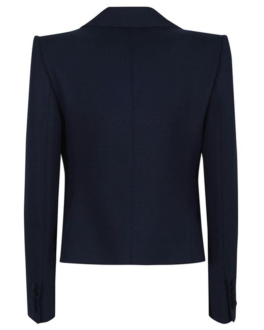 Valentino Blue Giacca Monopetto Cn Fiocco Solid