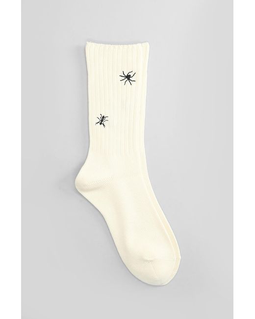 Undercover Natural Socks In Beige Cotton for men