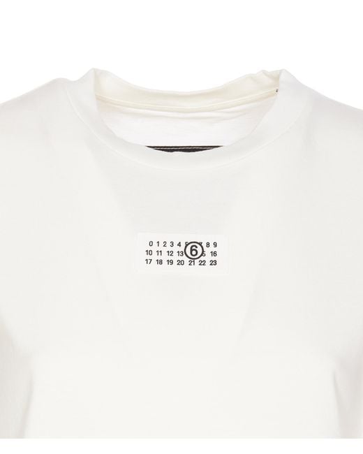 MM6 by Maison Margiela White T-Shirts