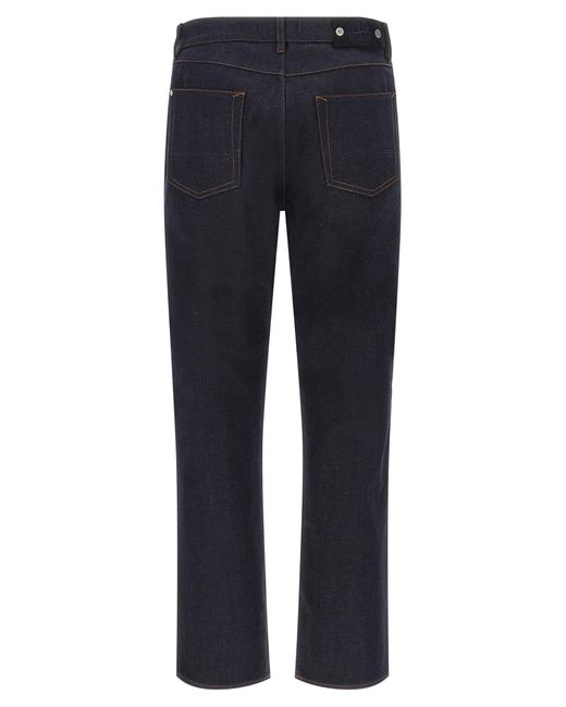 Stone Island Blue Denim-Rinsed' Jeans for men