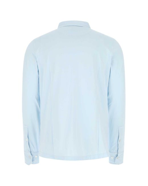 Hartford Light-blue Cotton Shirt for men