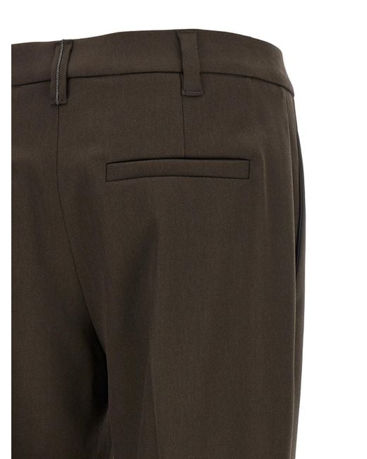 Brunello Cucinelli Gray Virgin Wool Dress Pants
