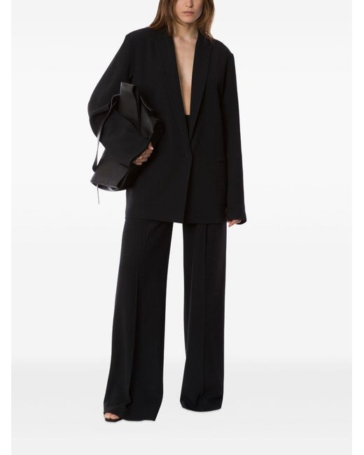 Alberta Ferretti Black Suit Viscose Dress