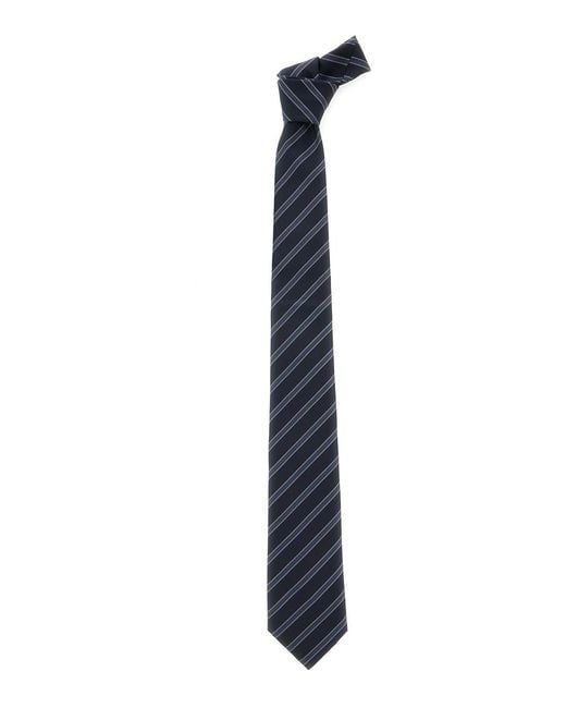 Emporio Armani Blue Tie Silk Ties & Bow for men