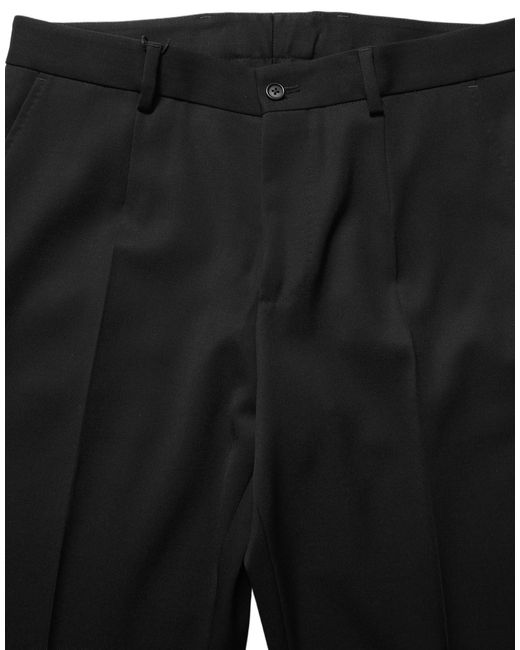 Dolce & Gabbana Black Wool Tapered Dress Trouser Pants Virgin for men