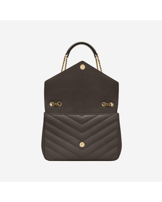 Saint Laurent Black Loulou Large Quilted Lamb Leather Bag Shoulder