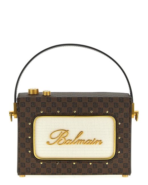 Balmain Metallic Radio Mini Handbag