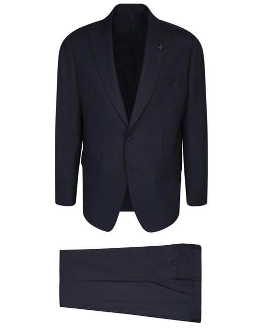 Lardini Blue Stretch Fabric 3 Pieces Suit for men