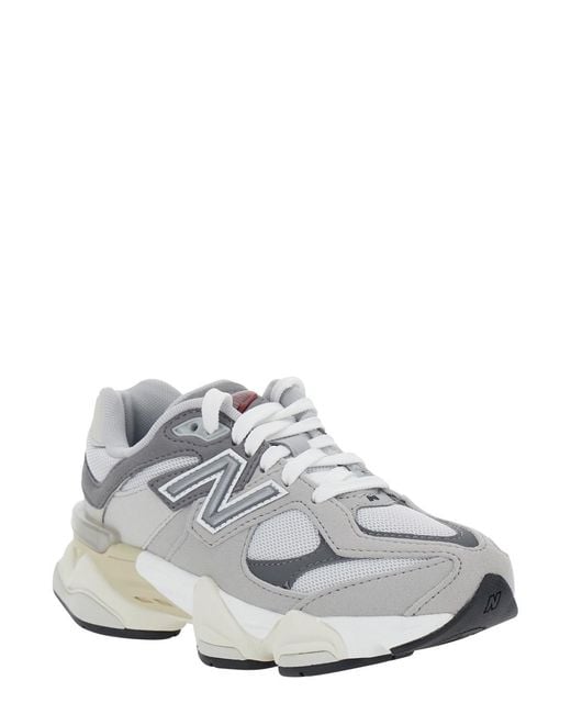 New Balance White Sneakers 9060 Synthetic Trainers for men