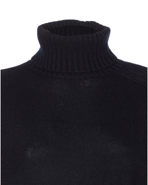 Allude Blue Turtleneck Sweater
