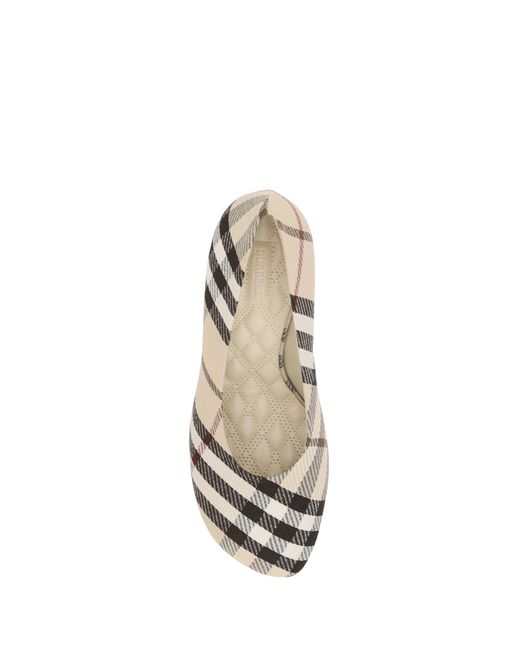 Burberry White Archivio Check Baby Pumps
