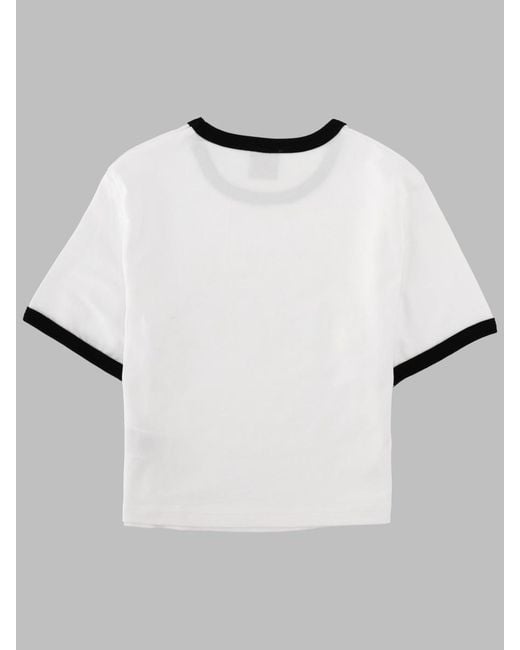 Casablanca White T-Shirt Stacked Logo Organic Cotton T-Shirts
