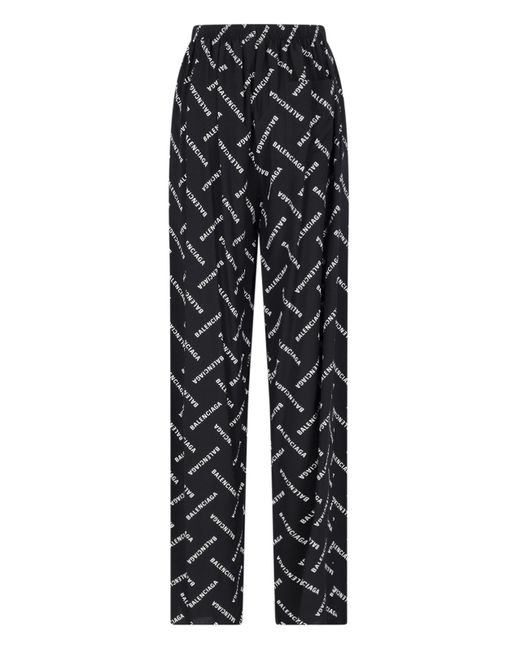 Balenciaga Black Monogram Pants