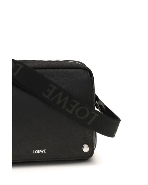 Loewe Black Messenger Bag Pebble Calf Leather (Bos Taurus) Shoulder for men