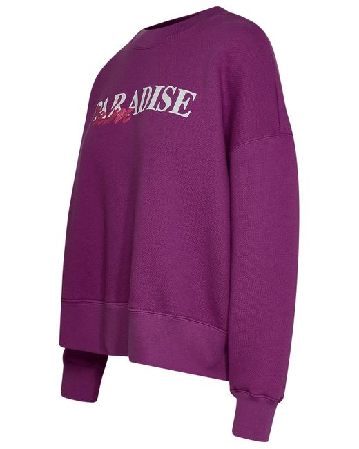 Palm Angels Purple Cotton Sweatshirt
