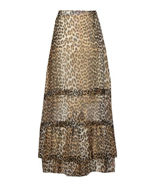 Ganni Natural Skirts Viscose