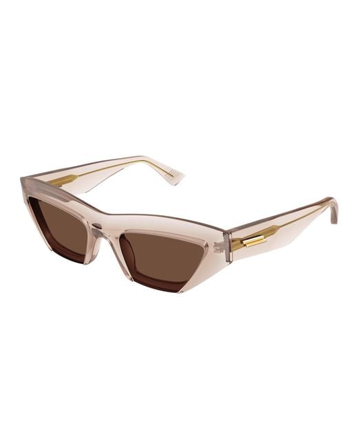 Bottega Veneta Brown Cat-eye Frame Sunglasses