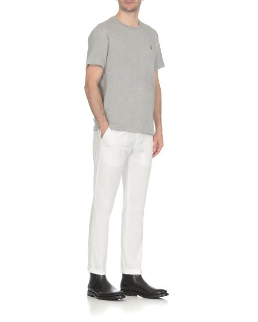 Dondup White Gaubert Trousers for men