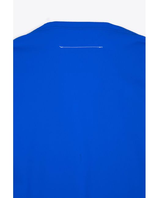 MM6 by Maison Martin Margiela Blue Body Royal Lycra V-Ncek Bodysuit