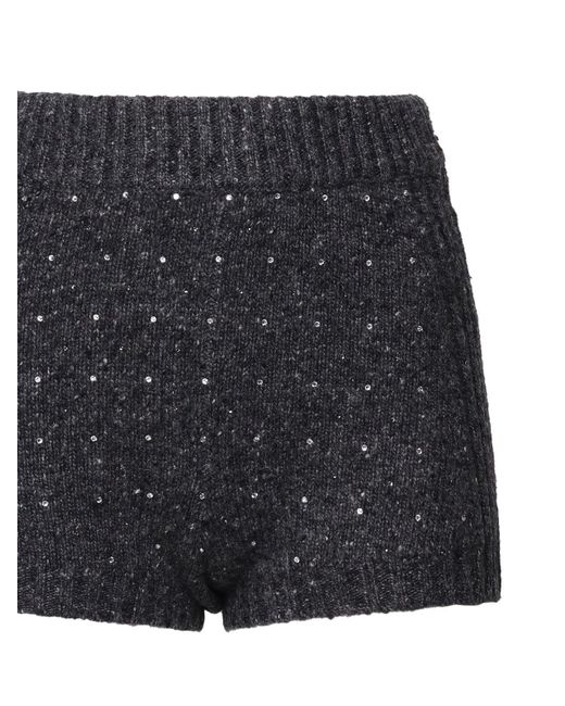 Pinko Black Sequin Embellished Shorts