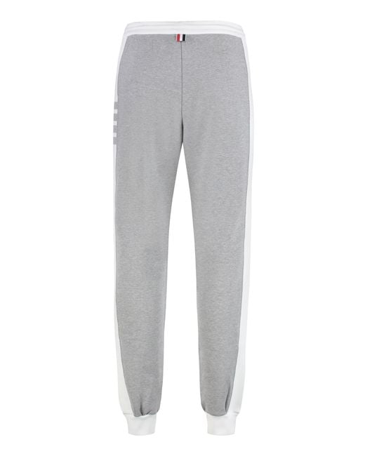 Thom Browne Gray Tricolor Cotton Track Pants for men