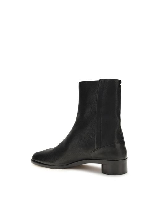 Maison Margiela Black Tabi Ankle Boots Calf Leather Bos Taurus for men