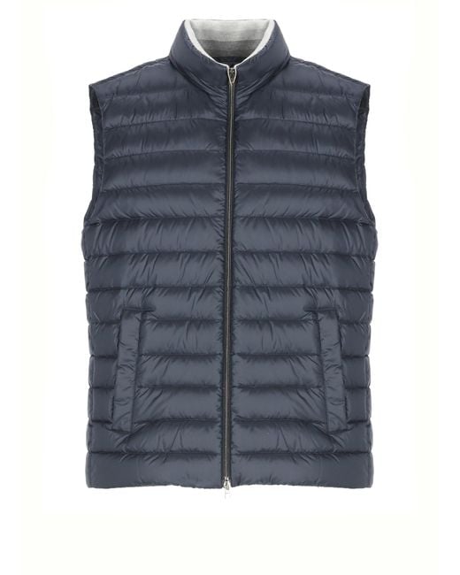 Herno Blue Quilted Down Jacket for men