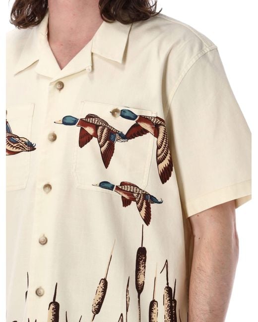 Filson Blue Rustic Short Sleeve Camp Shirt for men