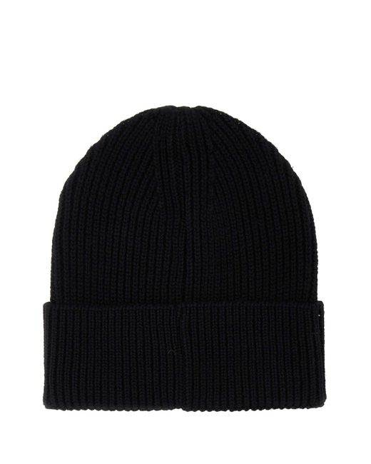 Marcelo Burlon Black Wool And Acrylic Beanie Hat for men