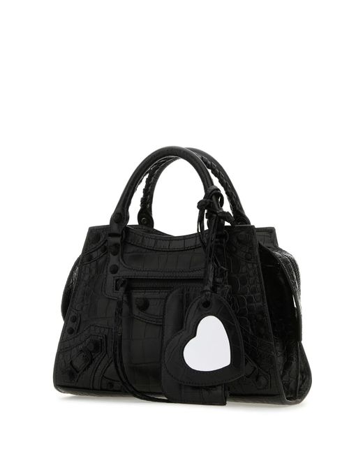 Balenciaga Black Nappa Leather Neo Cagole Xs Handbag