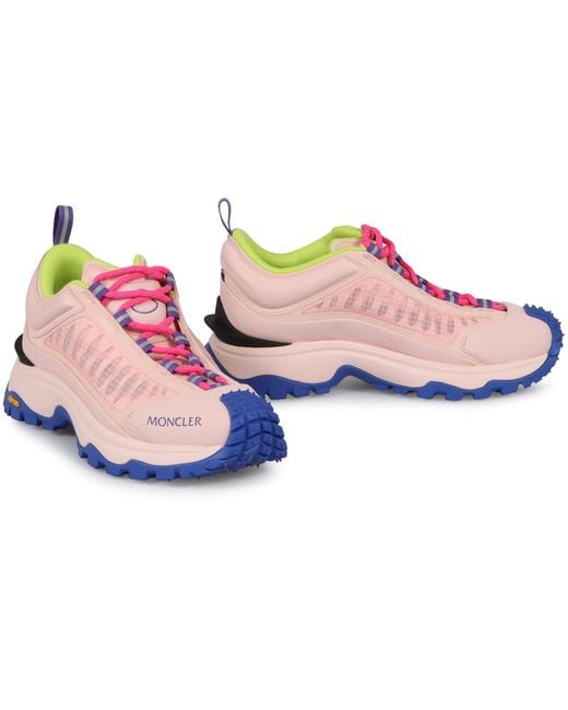 Moncler Pink Trailgrip Lite Low-Top Sneakers Upper: Polyamide Trainers