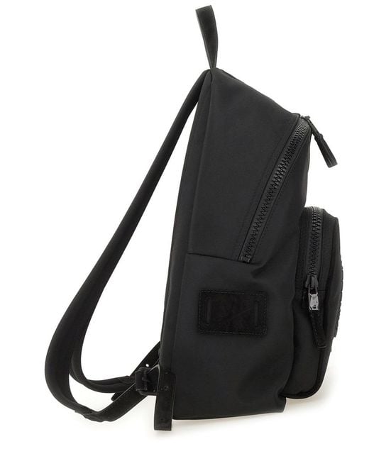 Moschino Black Logo Backpack Polyester Backpacks for men