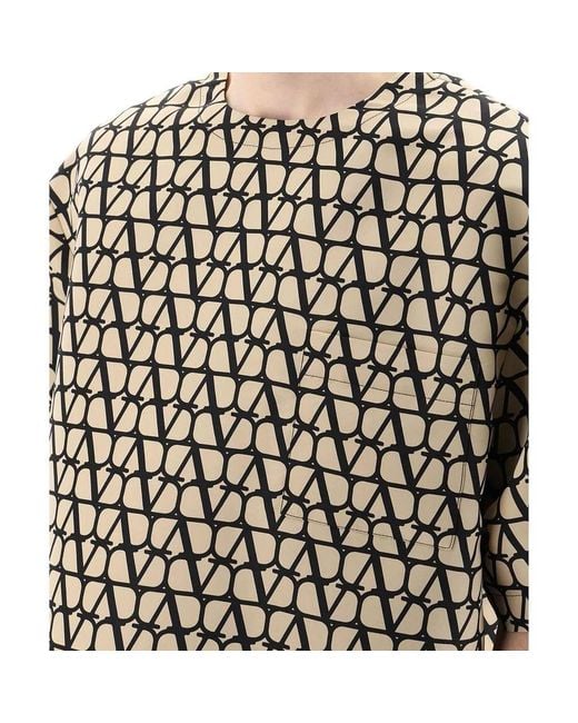 Valentino Garavani Black Brown Silk T for men